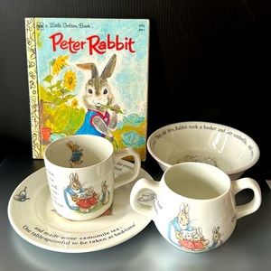 Wedgwood Peter Rabbit Wedgwood England 4 pc Nursery Child’s Set Like New